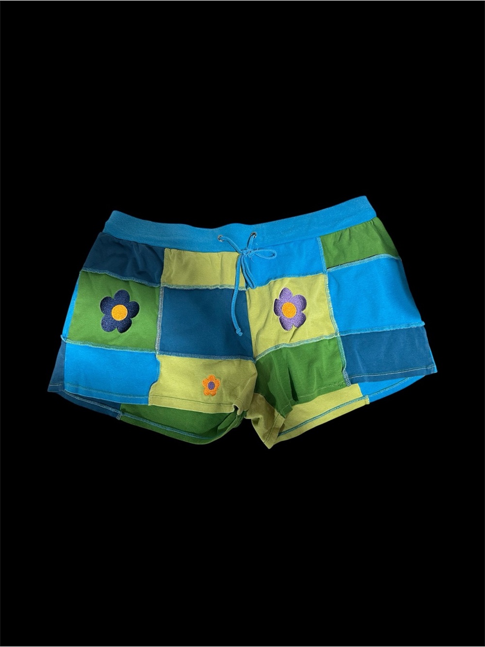 Delia’s Patchwork Blue & Green Floral Women's Shorts